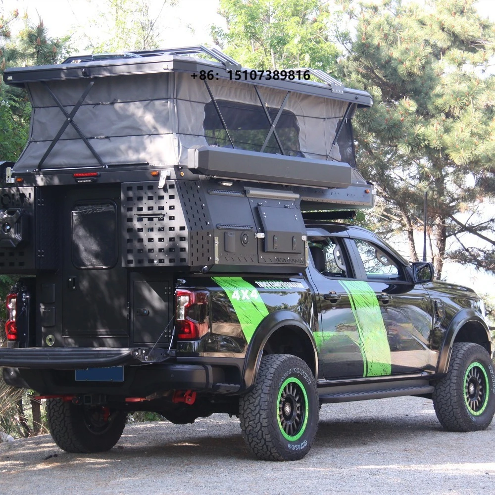 TP03 Lightweight Foldable Qian Camper Custom Waterproof Slide in Camper Pick up Camper for Off-Road Adventure