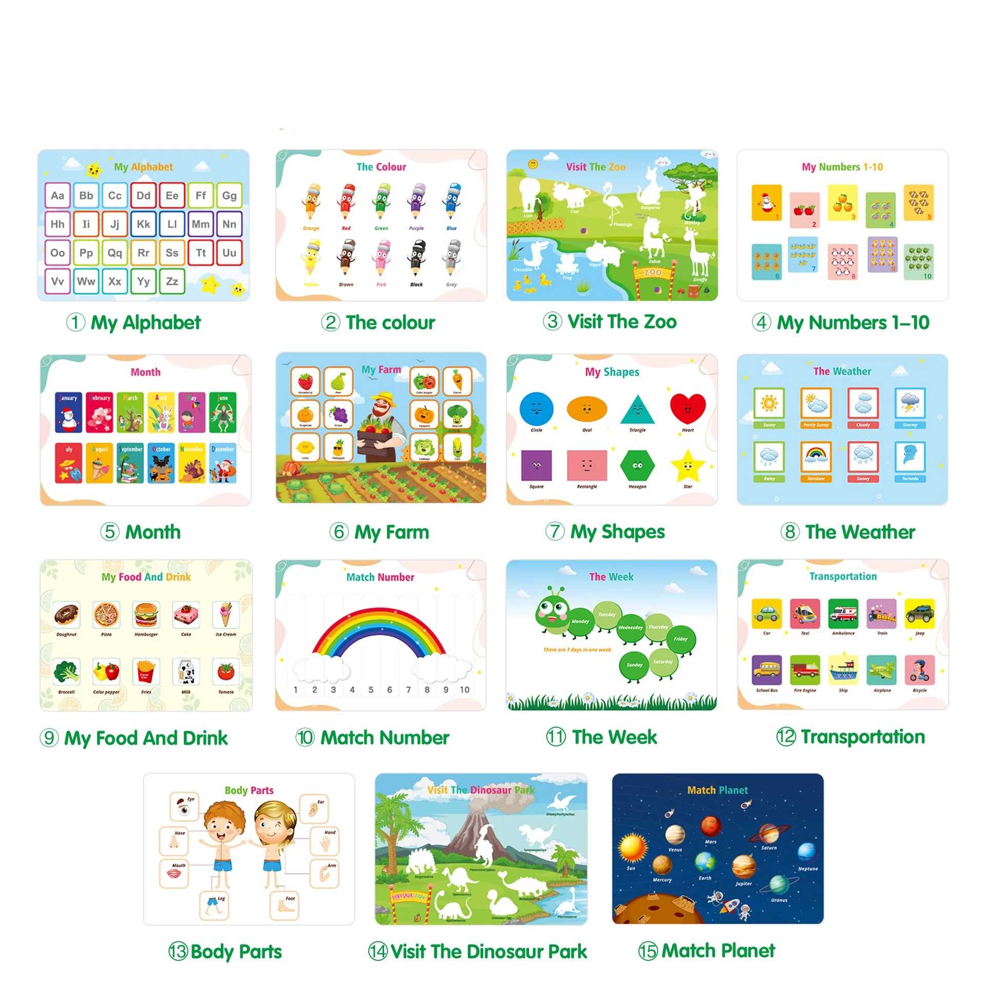 Buku Tenang untuk Balita: Papan Aktivitas Sensorik Montessori dengan Buku Stiker yang Dapat Digunakan Kembali untuk Keterampilan Motorik Halus, Hadiah untuk Anak Usia 3-5 Tahun