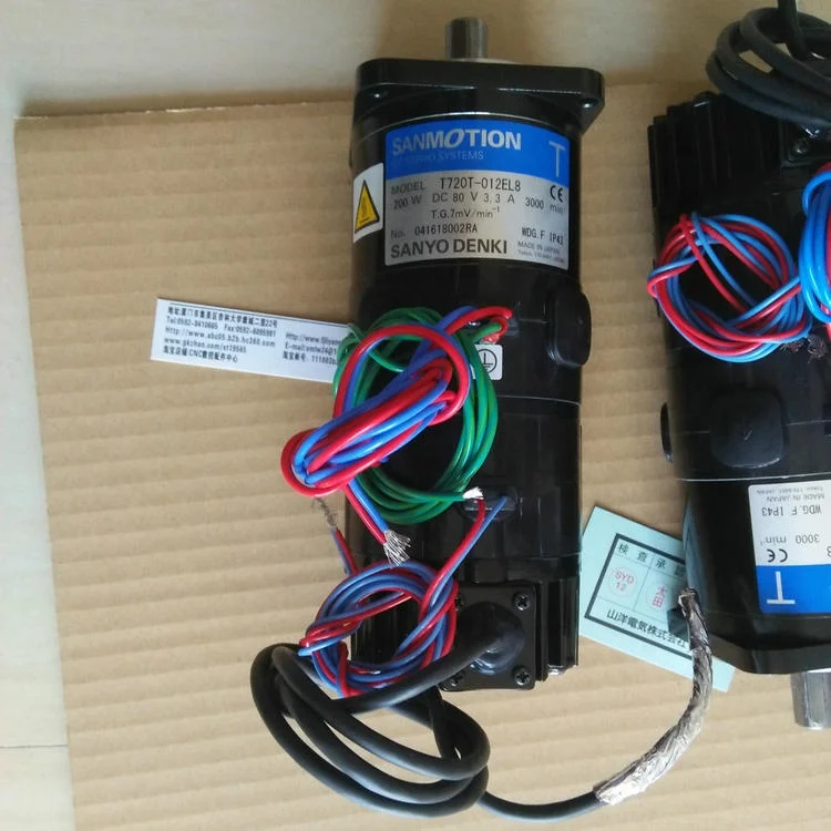 Original SANYO DENKI SANYODENKI DC Servo Motor T730-252E 300W DC 75V for AGIE CHARMILLES EDM Machine