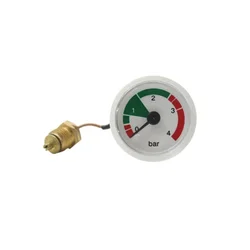 Capillary Manometer Boiler Pressure Gauge Wall Mounted Furnace Water Pressure Gauge Steam Pressure Gauge Replacement for Boilers