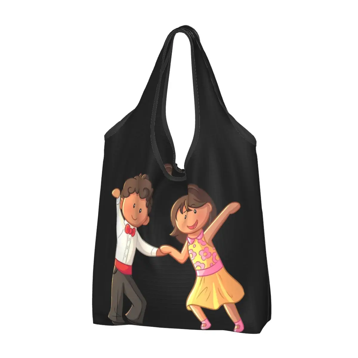 Ballroom Couple Chayanne Portable Tote Shopping Bags Reusable Shopper Bag Grocery Handbag Shoulder Bag