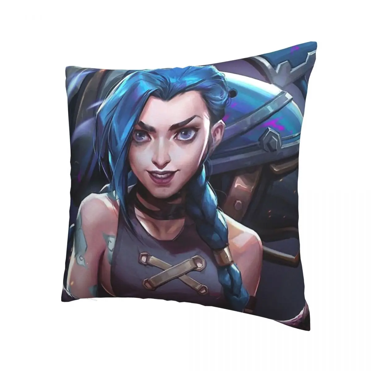 Jinx Throw Pillow Case Arcane League of Legends Short Plus Cushion Covers For Home Sofa Chair Decorative Backpack