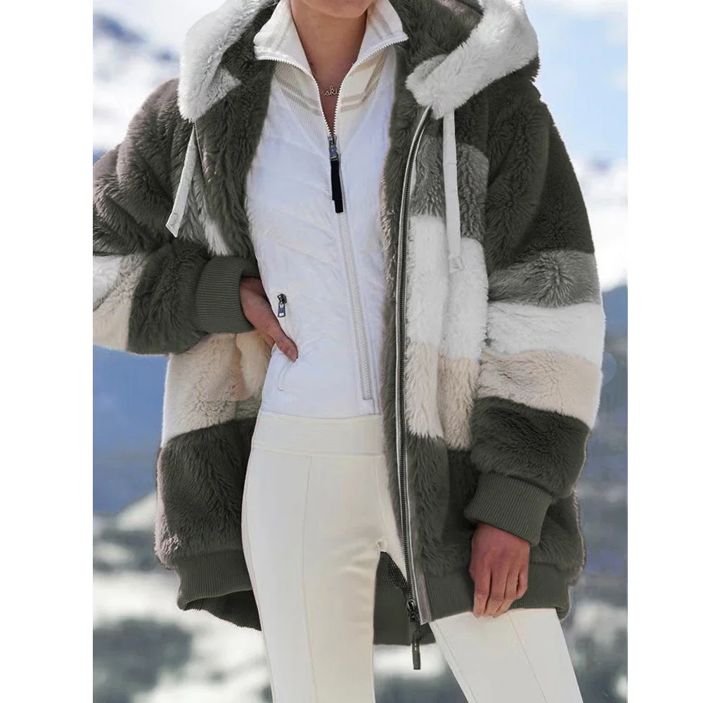 Winter Coat for Women Oversize 2024 Female Teddy Bear Coat Warm Thickening Fleece Faux Fur Coats Winter Jacket Women Plush Top