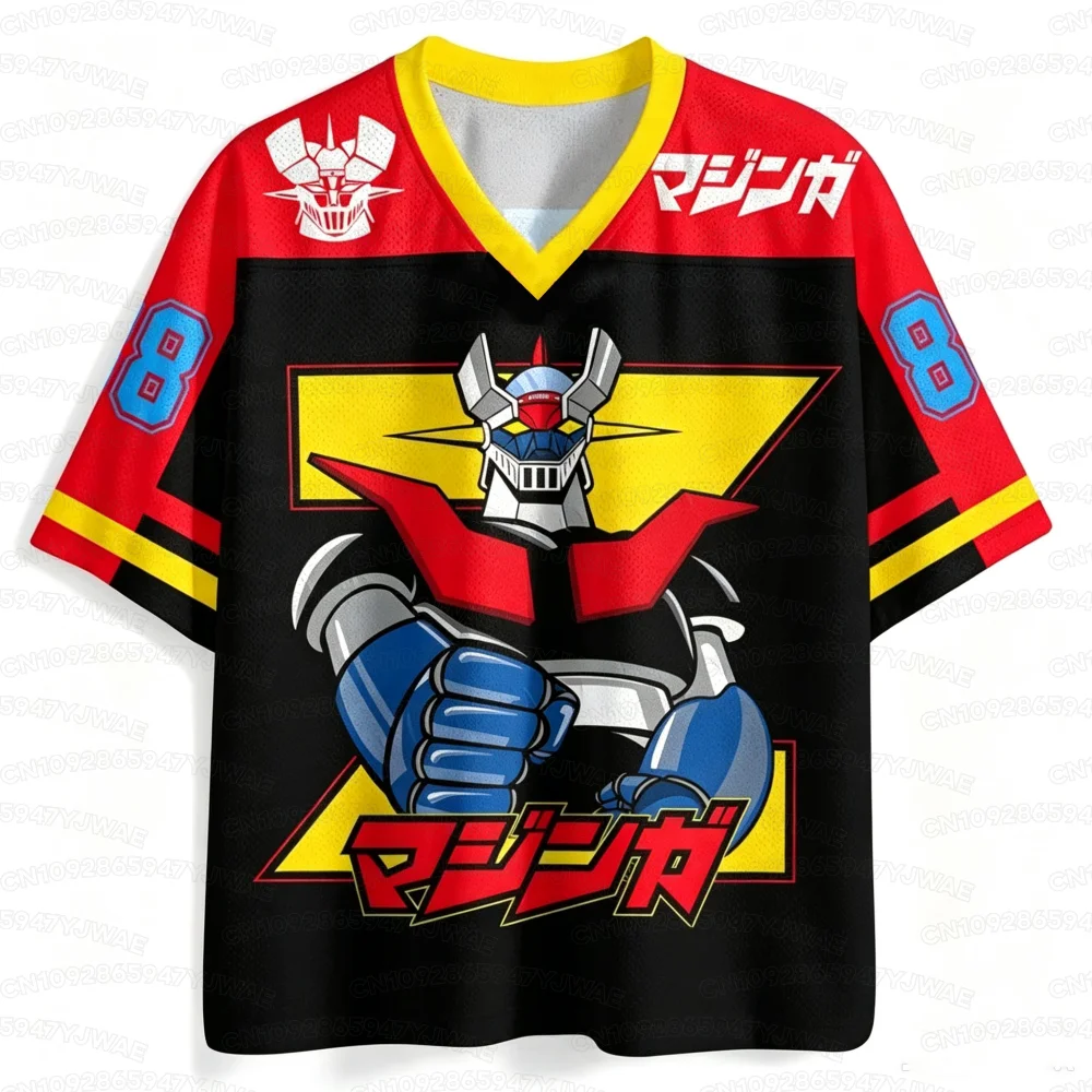 New 2026 Anime Summer Men's Women's Mazinger Grendizer Jersey Soccer Shirt Casual Sports T-Shirt Tops