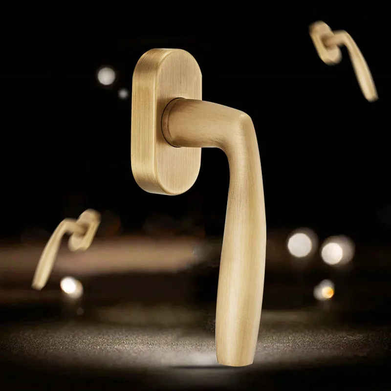 1 Piece Gold / Silver Brass Door Handle Window Pulls Screen Window Handles Modern Simple Hardware