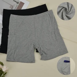 1pc Women's Plus Size Modal Safety Shorts Pants Tummy Control Anti-Slip No Trace Underwear with Pocket Stretchy Soft Leggings
