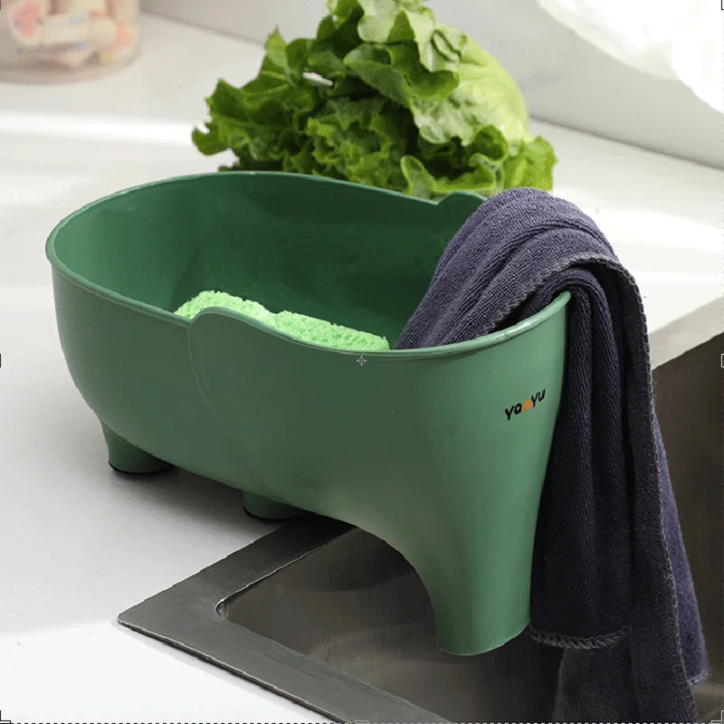 Elephant Shaped Multifunctional Kitchen Drain Basket - Durably Designed for Vegetable and Fruit Washing, Drain, and Storage