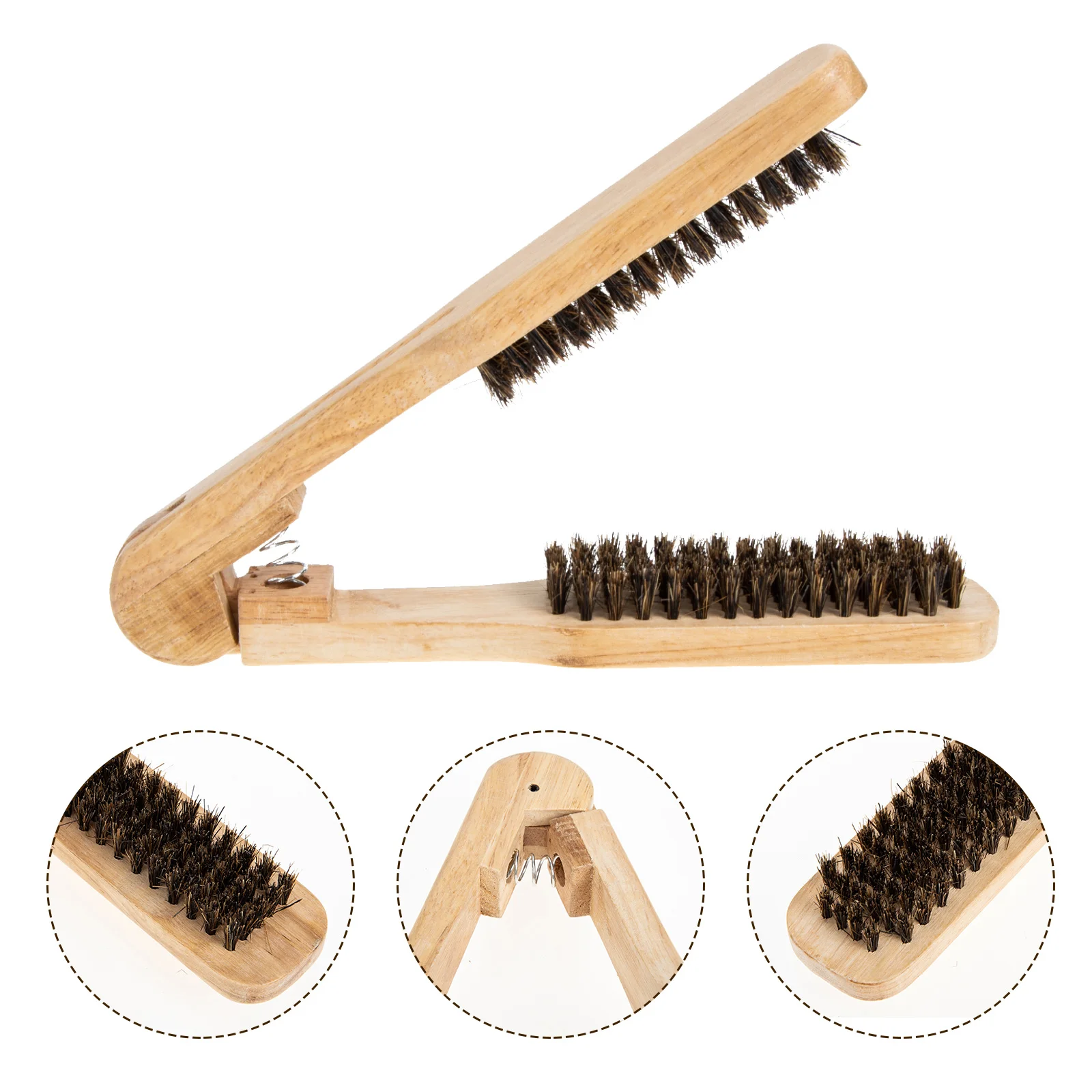 1pc Wooden Straightening Hair Comb V-Shaped Bristle Double Sided Detangler For Thick Thin Hair Lightweight Portable Splint Brush