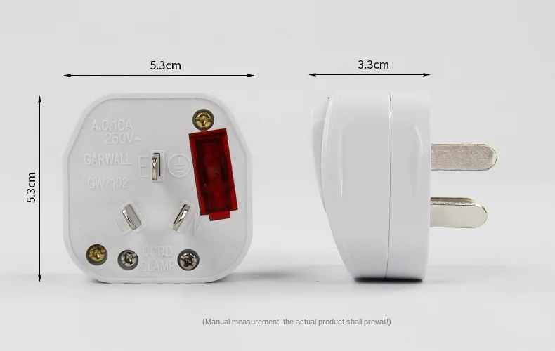 AU 3 Pin Switch 250V 10A AC Power Plug With Switch Male Electrical Socket Fused Connect Cord Overload Protection Adapter