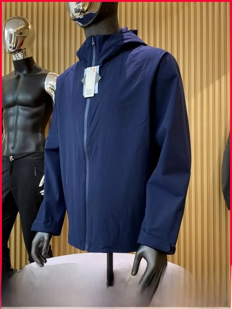 

Outdoor Functionali Heavyweight Waterproof Casual Hooded Jaet for Men Loose Fit Pure Color Versatile Faionable Coat
