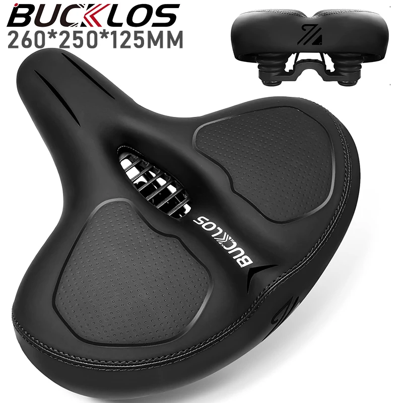 BUCKLOS Thicken Bicycle Seat Ergonomics Mountain Bike Saddle Damping Widen Road Bike Seat Cushion 260*250mm MTB Seat