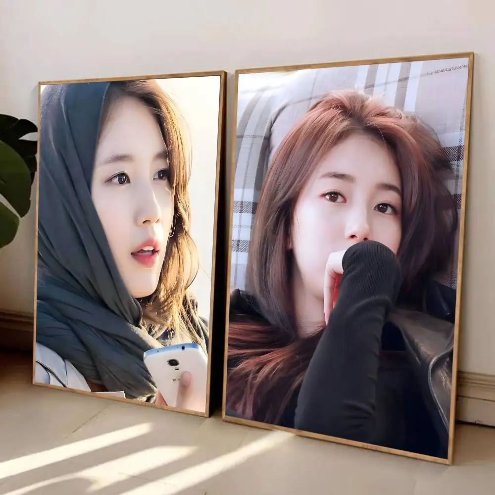 ملصق فني على شكل نجمة Suzy Bae Sue Ji مع مطبوعات هدية تزيين غرفة النوم وغرفة المعيشة