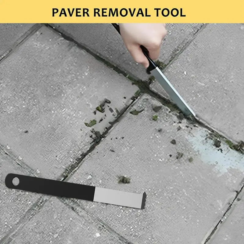 Paver Tools 2X Paver Lifting Tool With Joint Scraper Garden Paver Lifter Patio Paver Removal Tool Sidewalk Scraper Sunken Brick