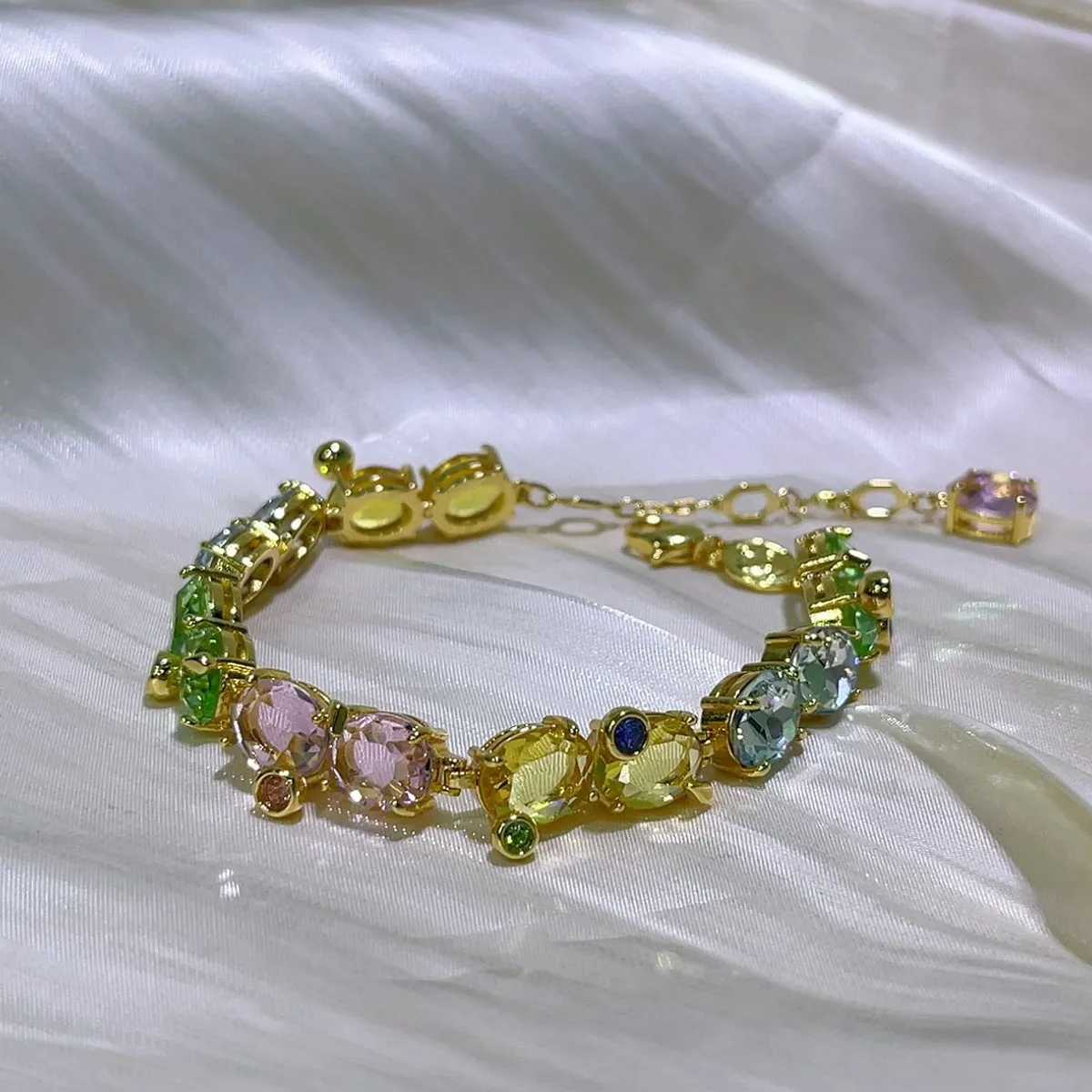 2025 nuevos conjuntos de joyería de calidad de cristal de caramelo de colores anillo Irregular ajustable collar con cordón regalo exquisito para mujeres