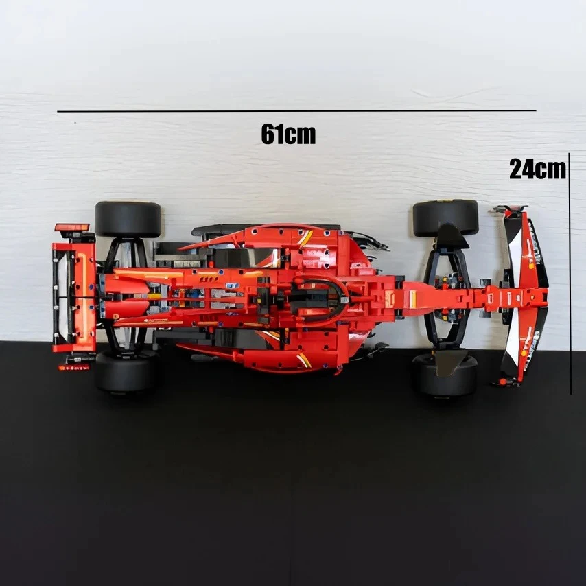 MEIZHI 1495 قطعة الرياضة التقنية الأحمر الأزرق سيارة بناء سباق كتل مدينة سوبر سيارة الطوب لعب للأولاد هدايا العيد #6