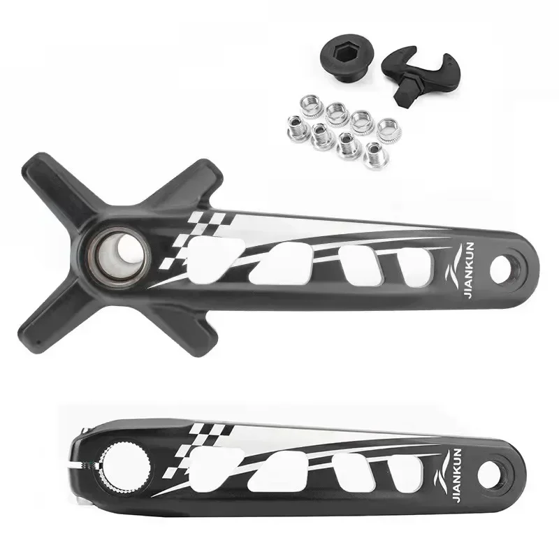 JIANKUN MTB Cranks 104 BCD Hollowtech Crank Ultralight Aluminum Alloy 170mm Bicycle Crank with Bottom Bracket Bike Accessories