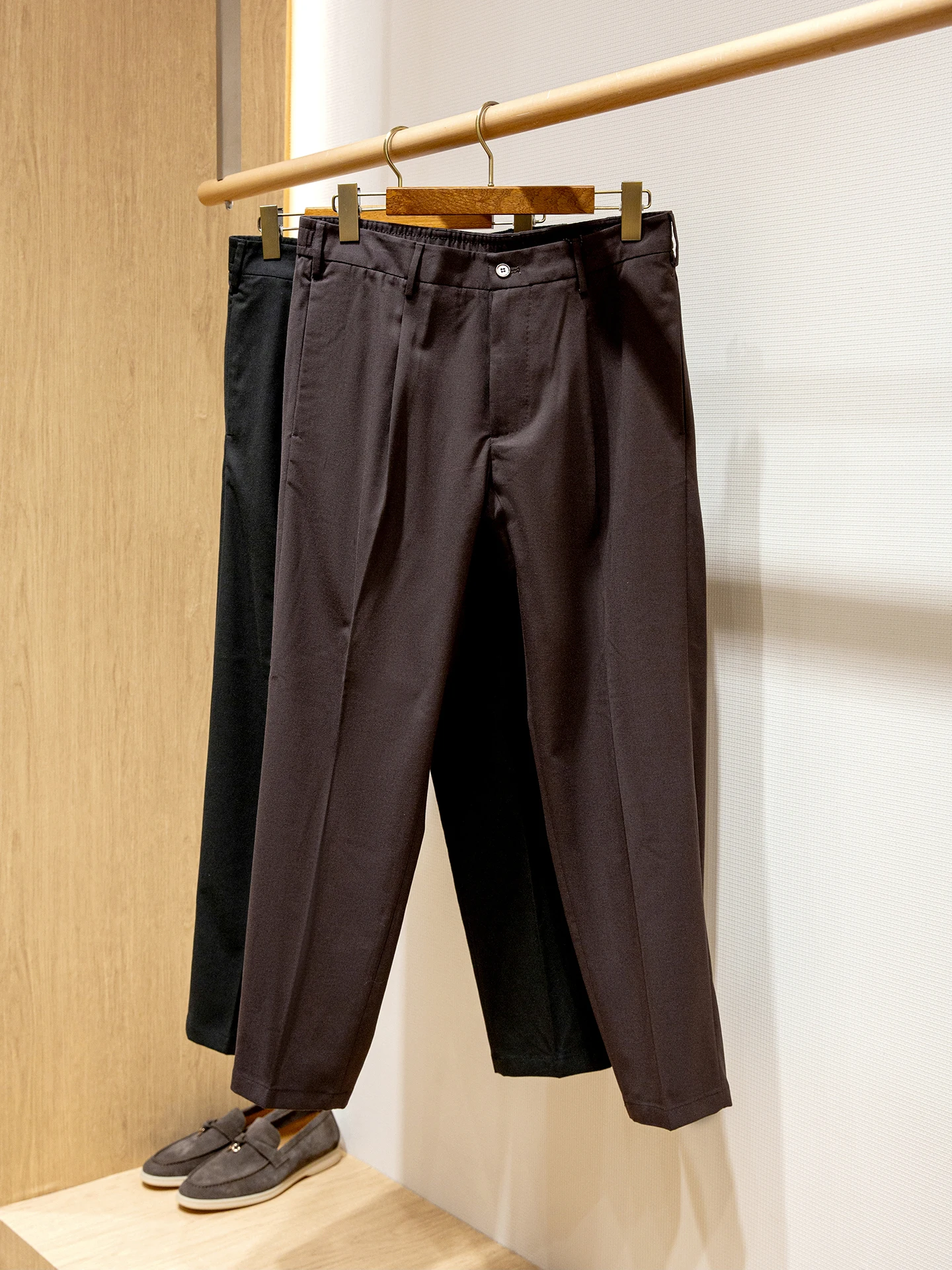 

60 double-strand blended Japanese TR fabric straight casual trousers