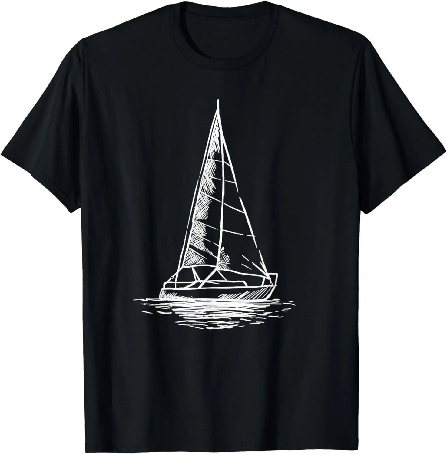 2024 New Summer Sailor Boating Anchor - Simple Line Drawn Sailing Casual Men's and Women's T-shirts