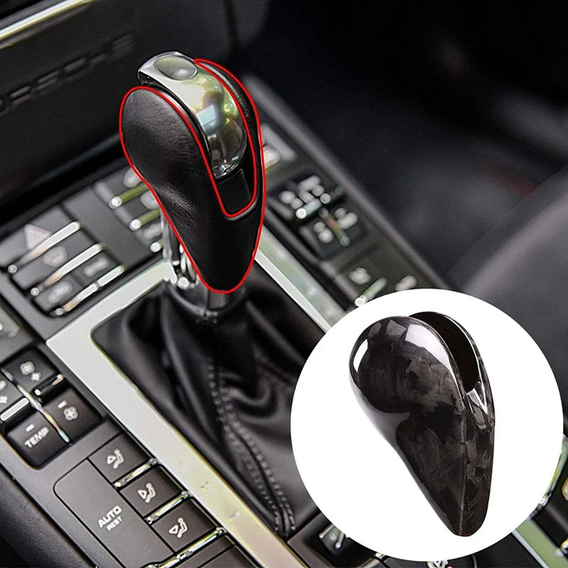 

Knob Cover For-Porsche Macan 2014-2020 Panamera 2014-2016 Carbon Fiber Full Forged Gear Shift Knob Cover Trim