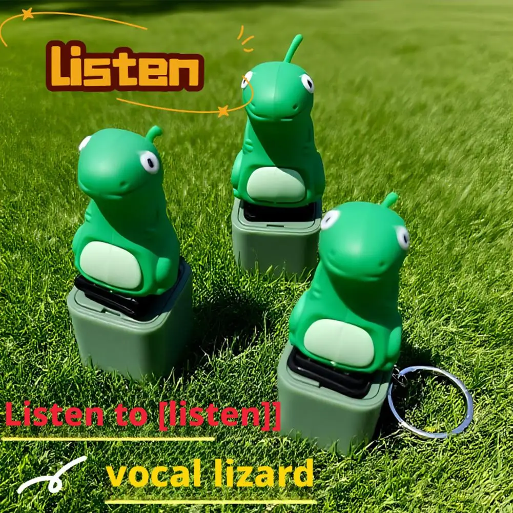 كروكينج الضفدع تململ قلادة المفاتيح مع أضواء ملونة USB قابلة للشحن الإجهاد المخلص مضحك الحسية الحيوان زر الصوت #2