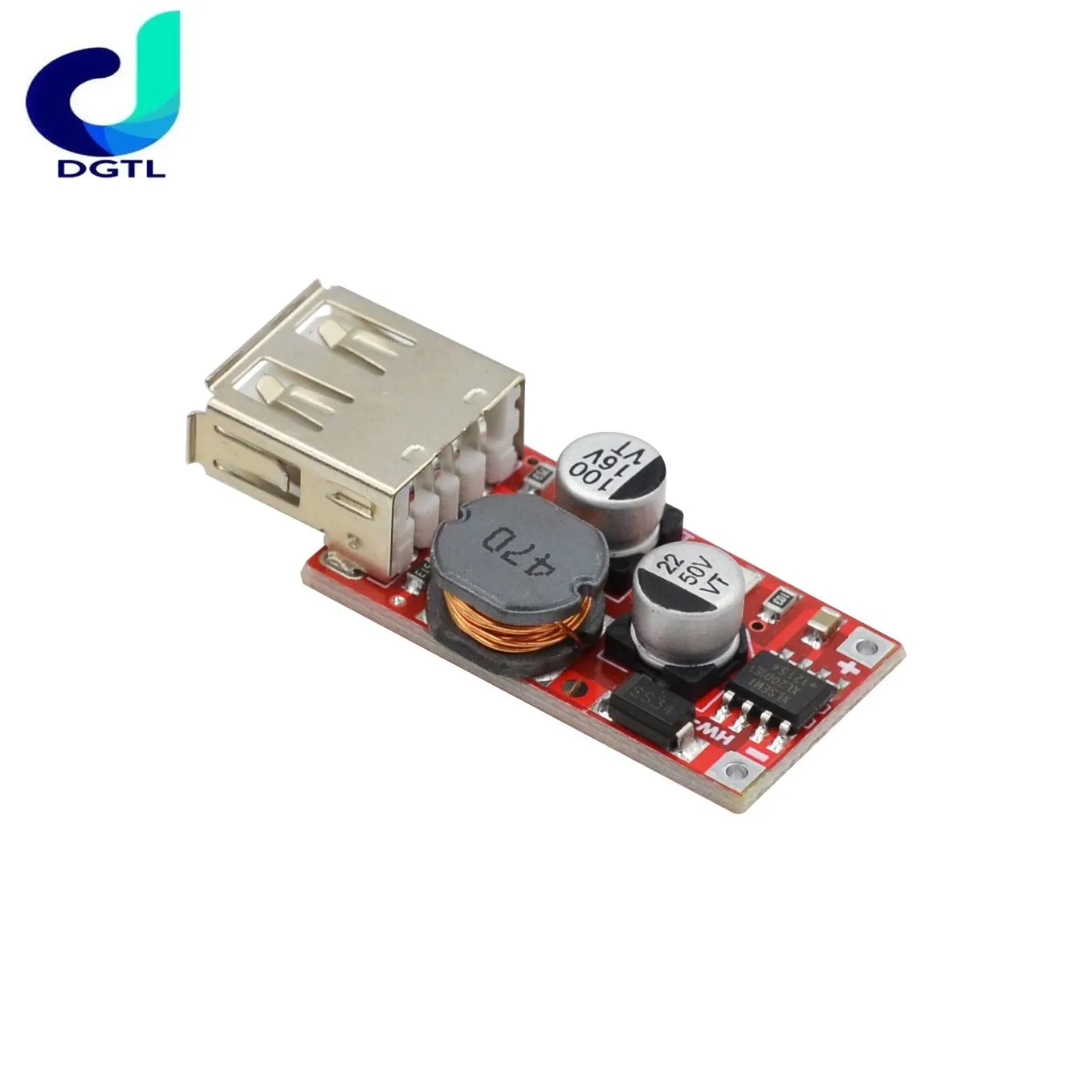 Cargador de coche de 9V/12V/24V a 5V DC-DC, salida 3A, módulo USB, Kit electrónico Diy, placa Pcb