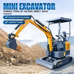 Mini Crawler Excavator 1.5 Ton For Sale Cheap Price Small Digger 1 Ton For Garden Micro Digger Machine For Home  Customized