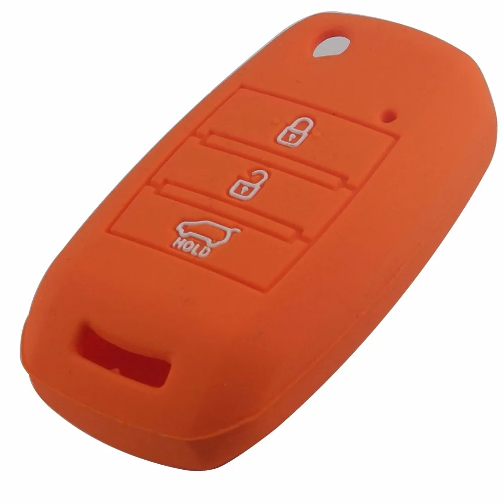 jingyuqin New 3 Buttons Silicone Remote Folding Flid Key Case Cover For Kia Sorento Carens K2 K3 K4 K5