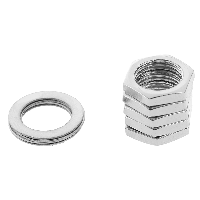 Hot Sale 5Pcs 9mm Electric Guitar Output Input Jack Socket Nuts Washers Gaskets Part Guitar Accesories