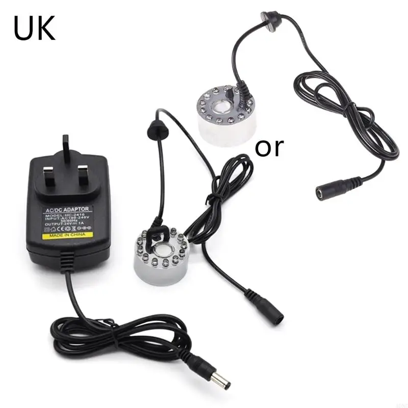 A0NC Ultrasonic Maker Maker Generator Fogger Debulizer Water Fountain Pond 12 светодиодный атомийзер Air Увлажнитель US/UK/EU/AU