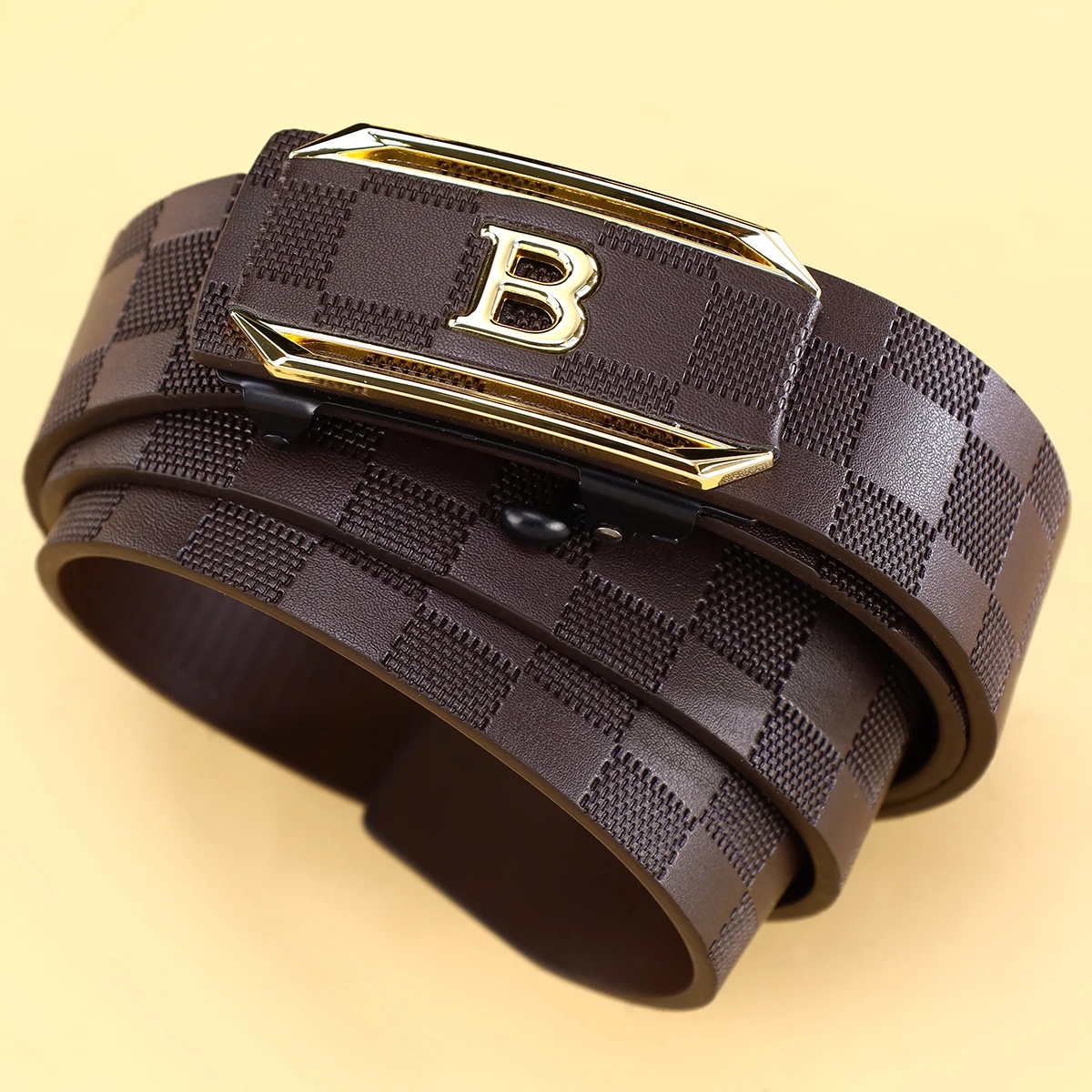 

Men's Belt Casual Business Metal Automatic Buckle Belt for Young and Middle-Aged Men