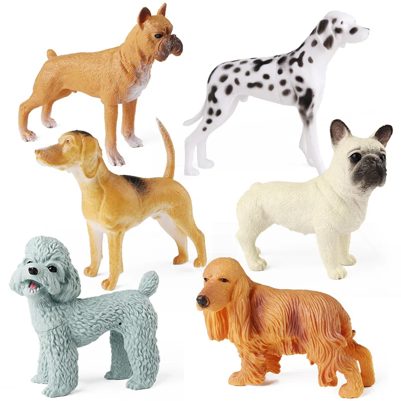 Simulazione modello di cane giocattolo per cani cognizione per bambini Labrador barboncino Cocker Spaniel Bulldog Boxer figurine decorative