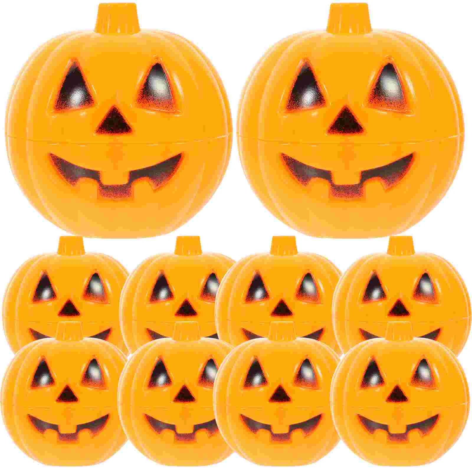 6 Pcs Halloween Small Pumpkin Props Containers Storage Ghost Decorations Indoor