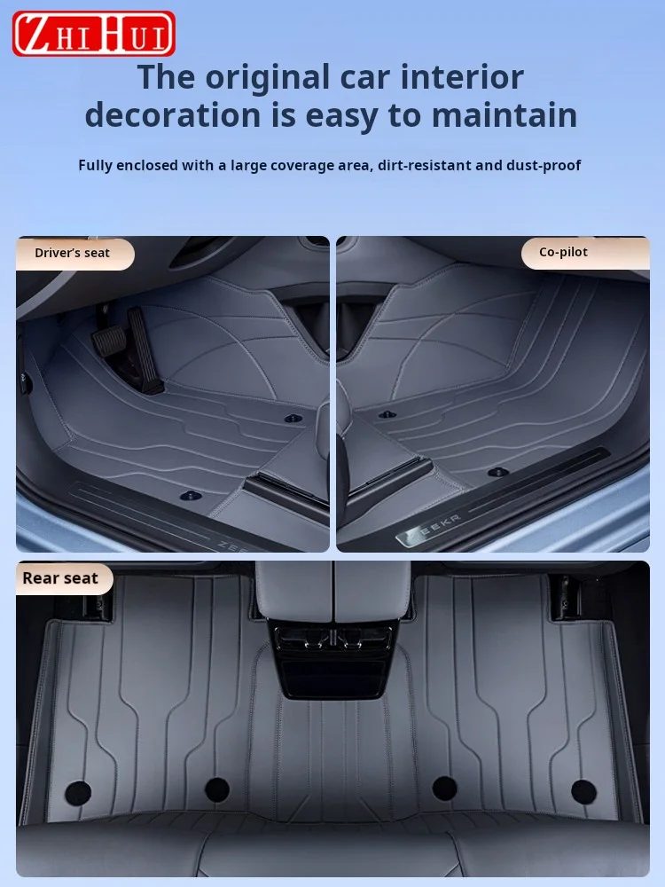 For New Zeekr 001 2025 2026 Restyling Car Styling Full Coverage Floor Mats Carpet Interior Premium Anti-Slip Durable Accessories