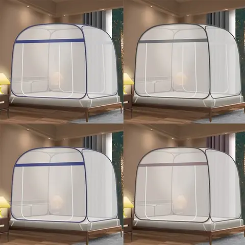 1pc 모기장 침대 캐노피 침대 텐트 실내 팝업 휴대용 프레임 모기장 홈 침실 3 크기 사용 가능