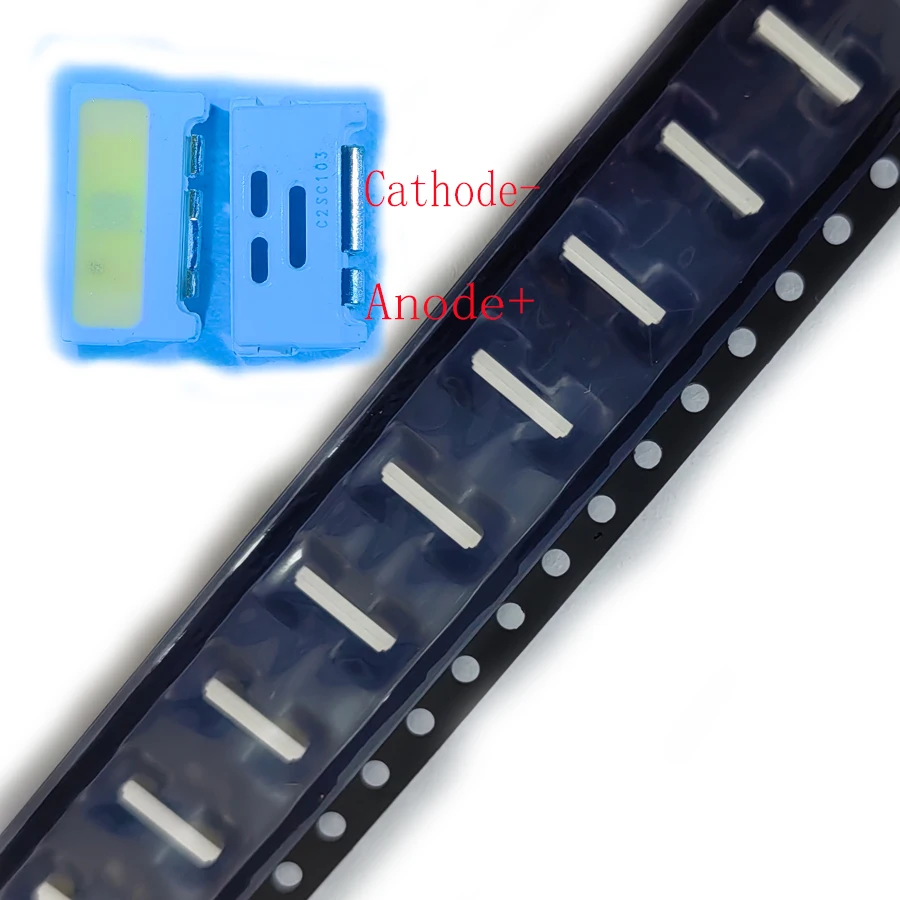 

100/200 шт. SMD LED 7032 3V 1W, холодный белый свет, высокая мощность, для подсветки телевизоров