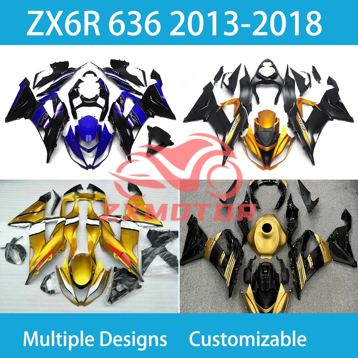 New Style Fairings ZX 6R 2013 2014 2015 2016 2017 2018 Motorcycle Bodywork Fairing Kit for KAWASAKI 636 ZX6R 13 14 15 16 17 18