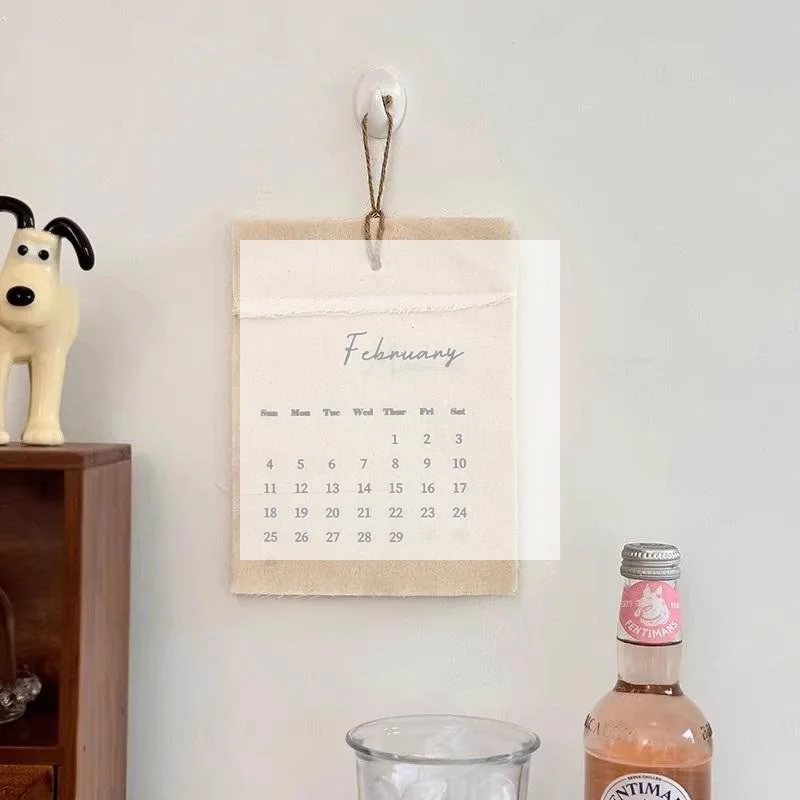

Настенный календарь-плакат 2026 из ткани с крючками, в ретро-стиле, для декора