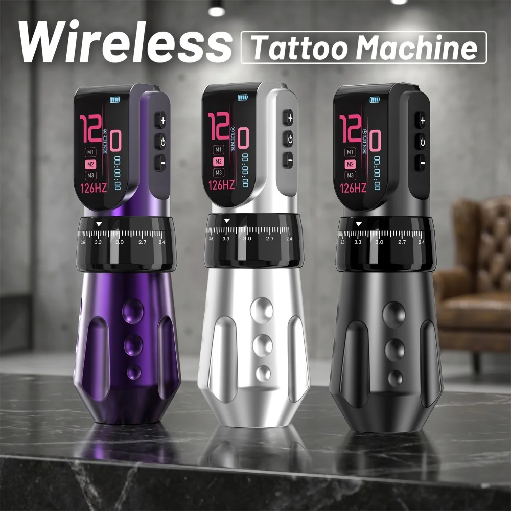 Electric Wireless Tattoo Machine Set T9Pro Colorful Led Digltal Display Removable Battery Tattoo Artists Tattoo Ink Body Art