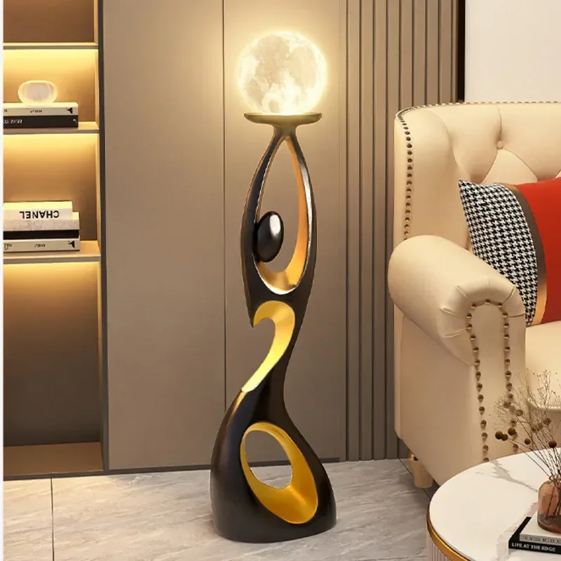 Light Luxury Art Floor Lamp TV Cabinet Decorative Lamp Advanced Atmosphere Lamp for Living Room Bedroom Bedside Lighting