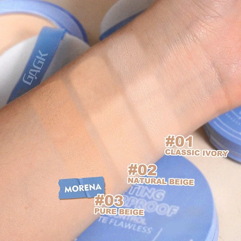 بودرة برونزية شفافة مكياج عاري للتحكم في زيت الوجه غير لامع مجموعة مقاومة للماء، بودرة سائبة لمستحضرات التجميل الكورية