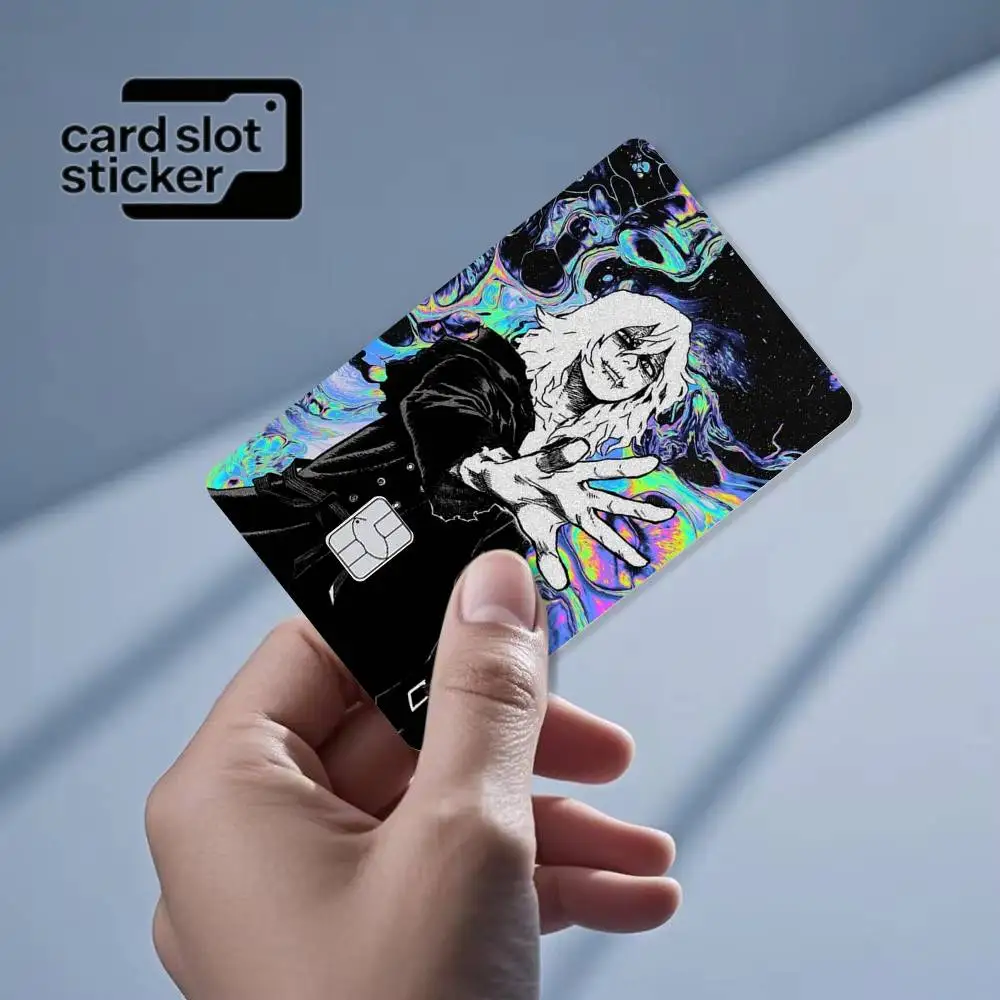 Cartoon Anime Shigaraki Tomura  Credit Card HD Stickers Small Chip Waterproof Sticker Game Card Decal Gift