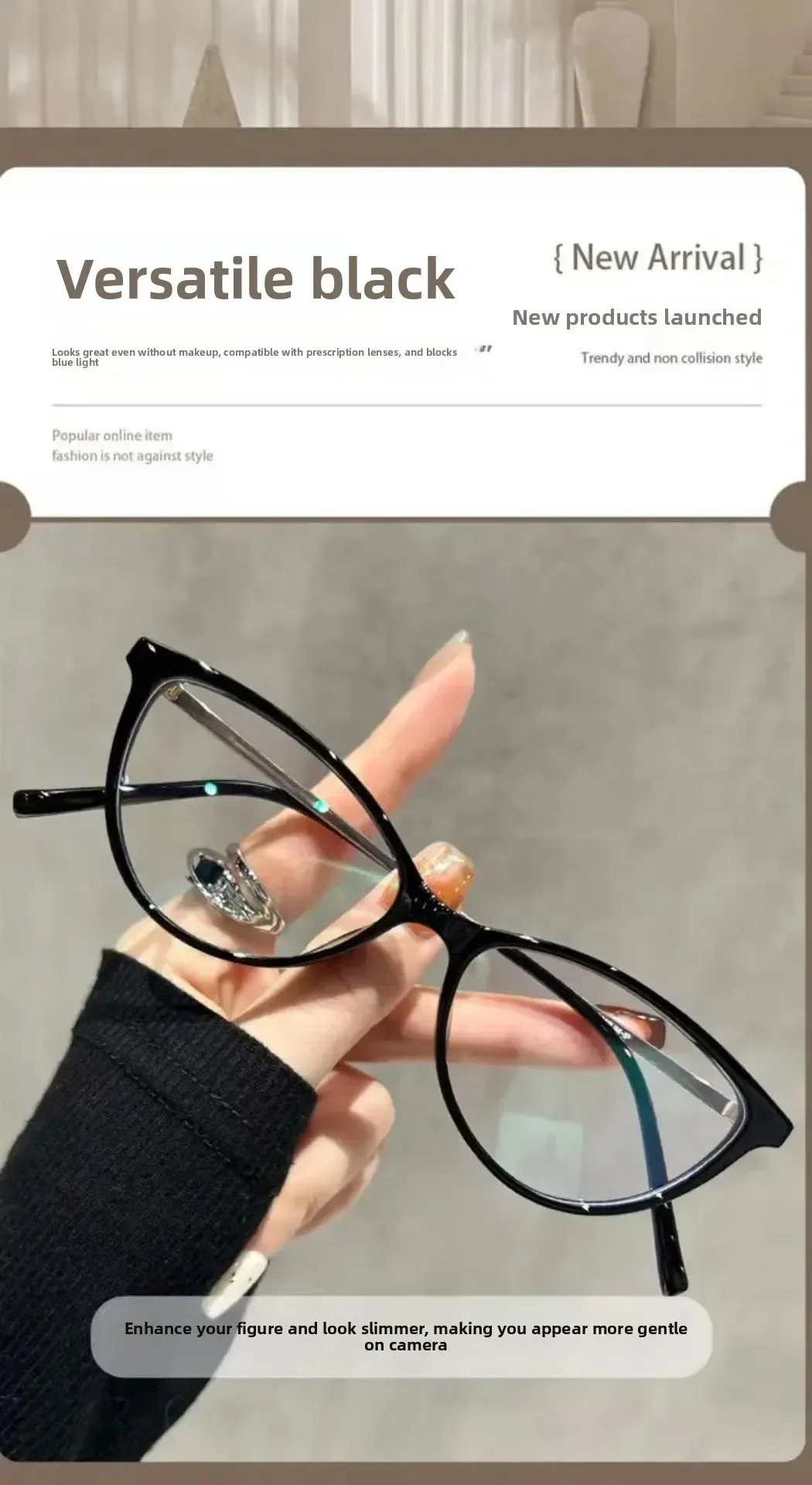 High-Definition Anti-Blaulicht Presbyopie Brillen Damen Modische Cat-Eye Ultraleichte Lesebrille 0 bis +4,0 – Detail 3