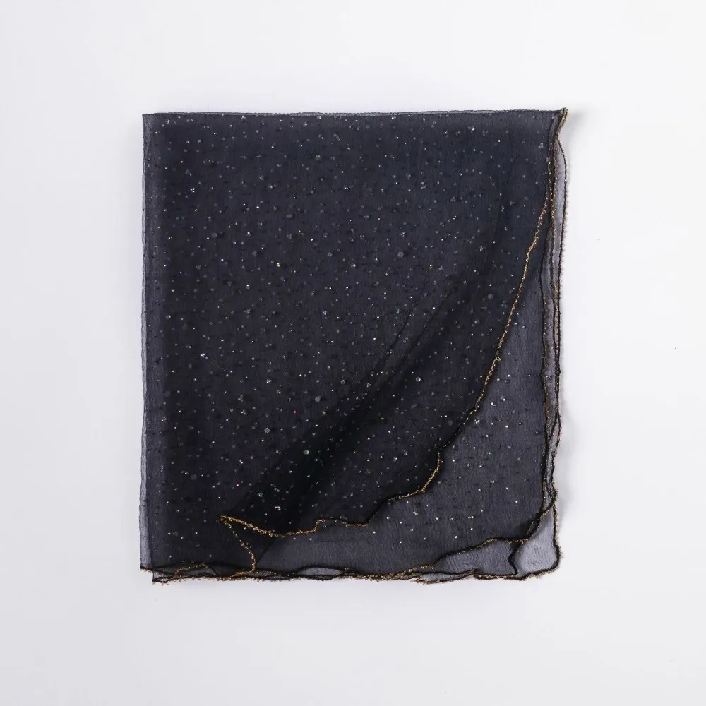 

Versatile Styling​​ 80x80cm Square Scarf​​ with Rhinestone Glitter Hijab Scarf ​​ Big Size Long Wraps Shawls Beach Cover-up​​