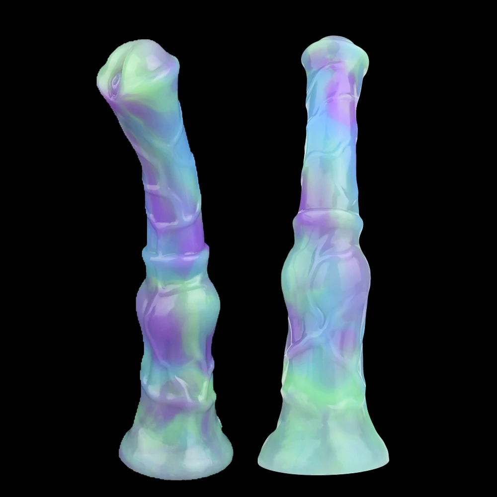 YESBUY Fantasy Horse Dildo Silicone Animal Knot Penis With Suction Cup Anal Sex Toy For Male Female Prostate G Spot Stimulator