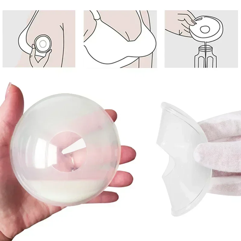 Silicone Mother's Milk Collector with Scale Wearable Anti Spill Breast Pads Nipple Pain Protector Maternity Breastfeeding