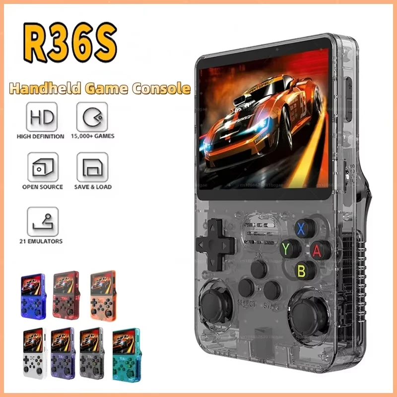 R36S Retro Handheld Game Console Linux System 3.5 Inch IPS Screen Portable Pocket Video Player 64GB 128GB Games Kid