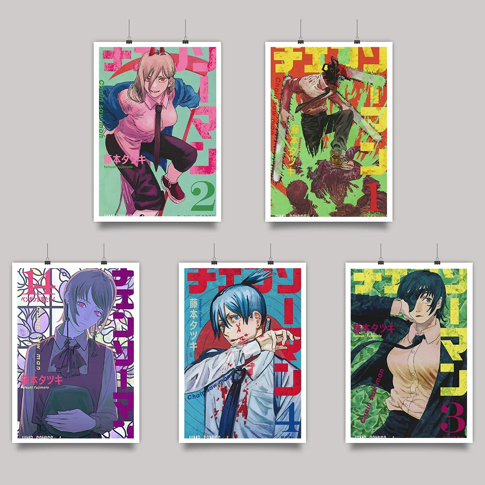Póster de película animada Chainsaw Man Reze Arc, impresiones de Anime japonés, pintura en lienzo, imágenes artísticas de pared, decoración para el hogar y la sala de estar