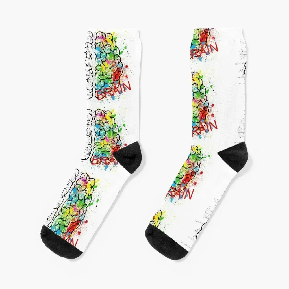 

brain Socks gift Stockings compression Run new year Luxury Woman Socks Men's