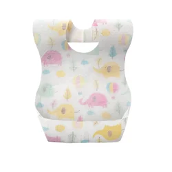 10/20pcs Disposable Baby Bib for Boys Girls Cartoon Non-woven Disposable Kids Bibs Individually Packaged Hygienic Soft Leakproof