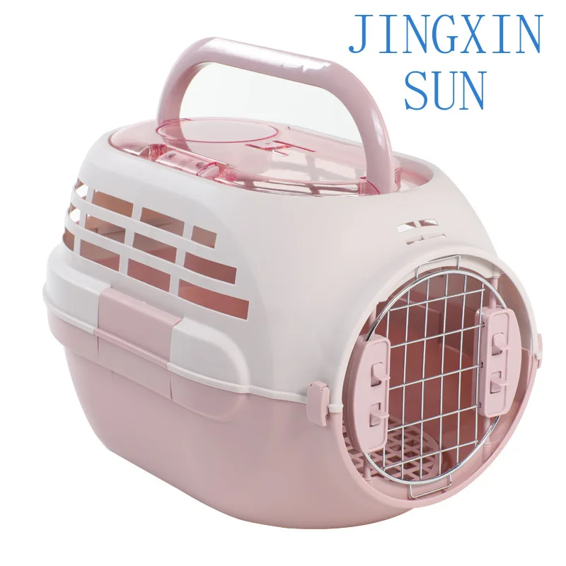 Pet flight case outdoor portable suitcase consignment air box breathable dog suitcase